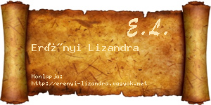 Erényi Lizandra névjegykártya
